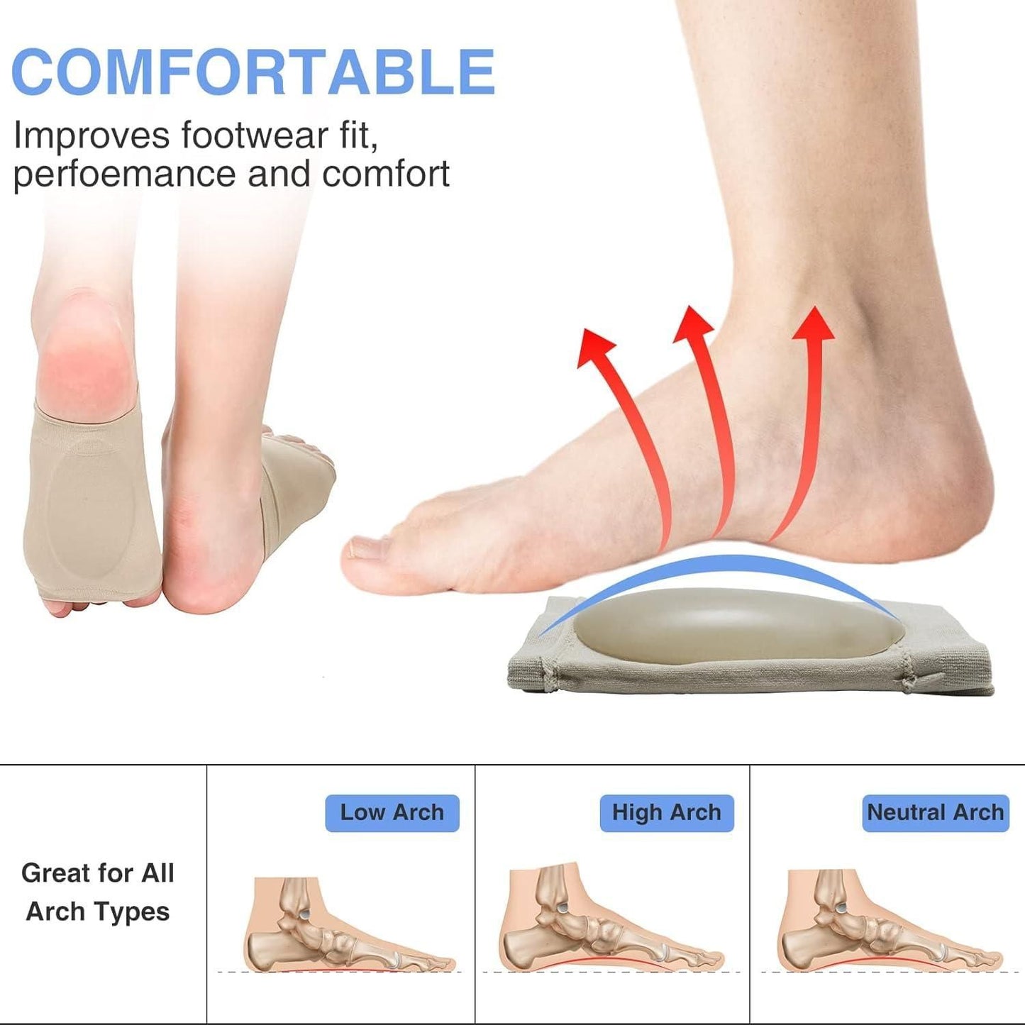 Flat Foot Arch Support for Men & Women